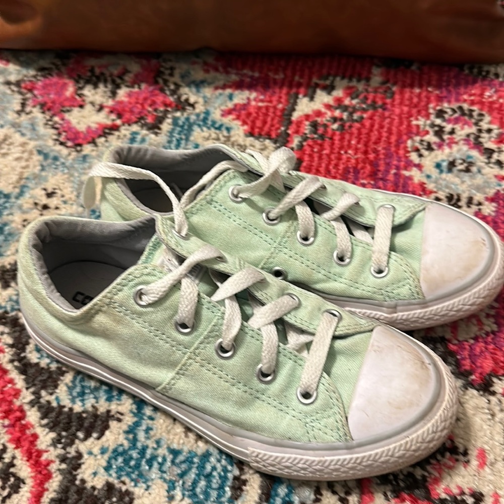 Kids All Star Converse Sneaker In Mint Green Size 1M